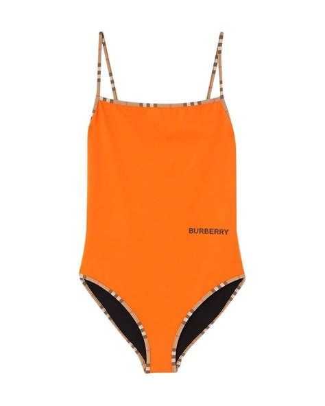 burberry one piece swimsuit|burberry orange bikini.